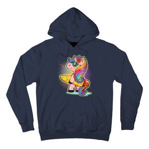 Cool Cute Surfer Unicorn Hoodie