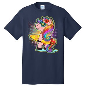 Cool Cute Surfer Unicorn Tall T-Shirt