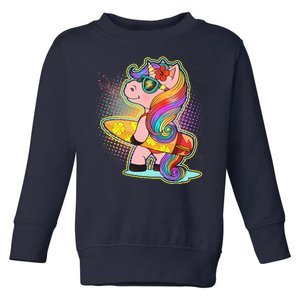 Cool Cute Surfer Unicorn Toddler Sweatshirt