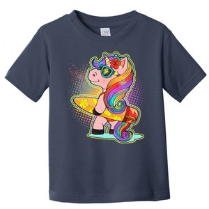 Cool Cute Surfer Unicorn Toddler T-Shirt