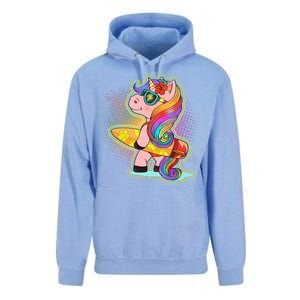 Cool Cute Surfer Unicorn Unisex Surf Hoodie