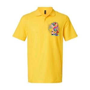 Cool Cute Surfer Unicorn Softstyle Adult Sport Polo