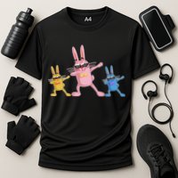Cool Dabbing Easter Bunnies Cooling Performance Crew T-Shirt