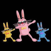 Cool Dabbing Easter Bunnies Cooling Performance Crew T-Shirt
