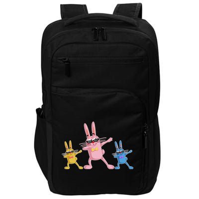 Cool Dabbing Easter Bunnies Impact Tech Backpack
