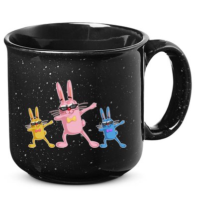 Cool Dabbing Easter Bunnies 15oz Campfire Ceramic Mug