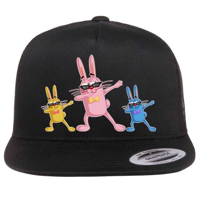 Cool Dabbing Easter Bunnies Flatbill Hat