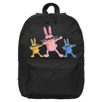 Cool Dabbing Easter Bunnies 16 in Basic Backpack