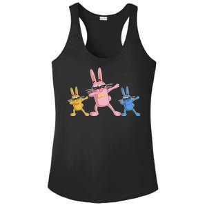 Cool Dabbing Easter Bunnies Ladies PosiCharge Competitor Racerback Tank