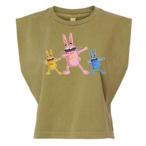 Cool Dabbing Easter Bunnies Garment-Dyed Women's Muscle Tee