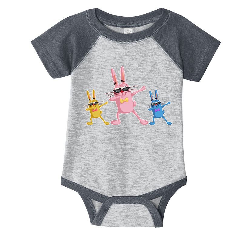Cool Dabbing Easter Bunnies Infant Baby Jersey Bodysuit