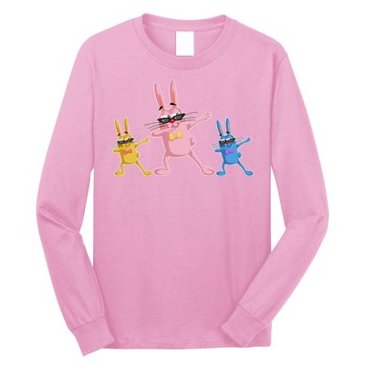 Cool Dabbing Easter Bunnies Long Sleeve Shirt