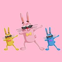 Cool Dabbing Easter Bunnies Visor