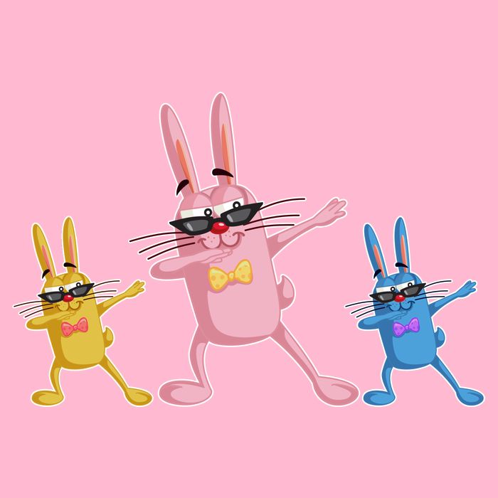 Cool Dabbing Easter Bunnies Visor