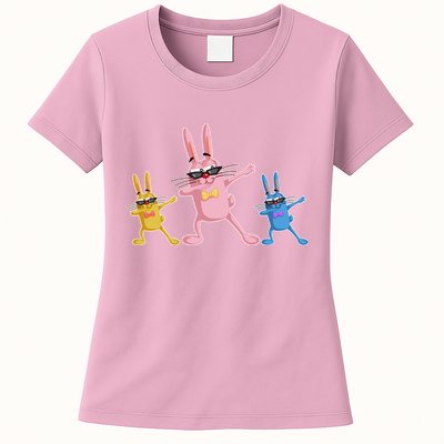 Cool Dabbing Easter Bunnies Womens T-Shirt