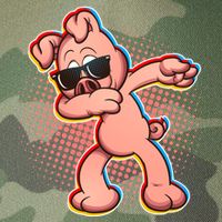 Cool Dabbing Pig Legacy Tie Dye Trucker Hat