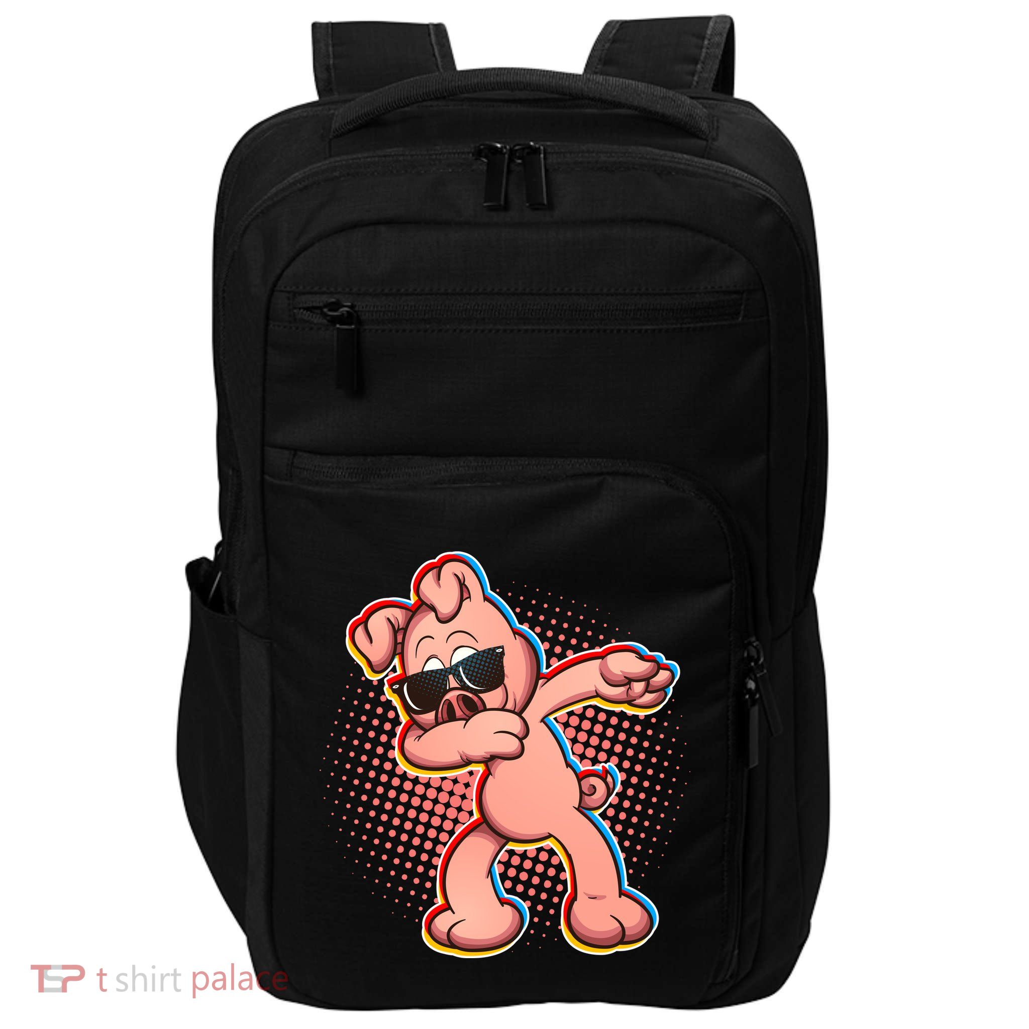 Cool Dabbing Pig Impact Tech Backpack