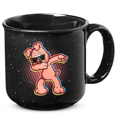 Cool Dabbing Pig 15oz Campfire Ceramic Mug