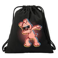 Cool Dabbing Pig Drawstring Bag