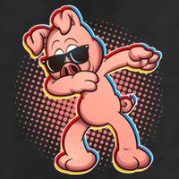 Cool Dabbing Pig Golf Towel
