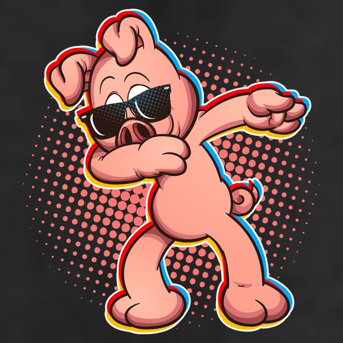 Cool Dabbing Pig Golf Towel