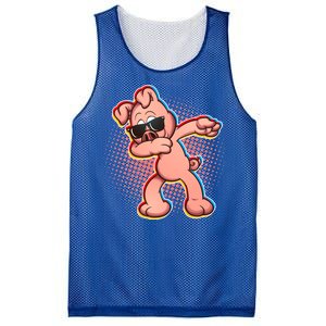 Cool Dabbing Pig Mesh Reversible Basketball Jersey Tank