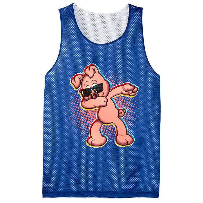 Cool Dabbing Pig Mesh Reversible Basketball Jersey Tank