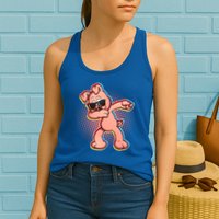 Cool Dabbing Pig Womens Tank Top