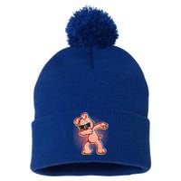 Cool Dabbing Pig Pom Pom 12in Knit Beanie