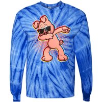 Cool Dabbing Pig Tie-Dye Long Sleeve Shirt