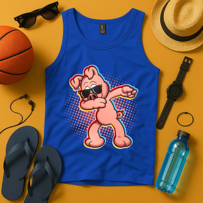 Cool Dabbing Pig Tank Top