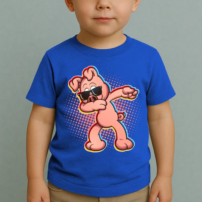 Cool Dabbing Pig Toddler T-Shirt