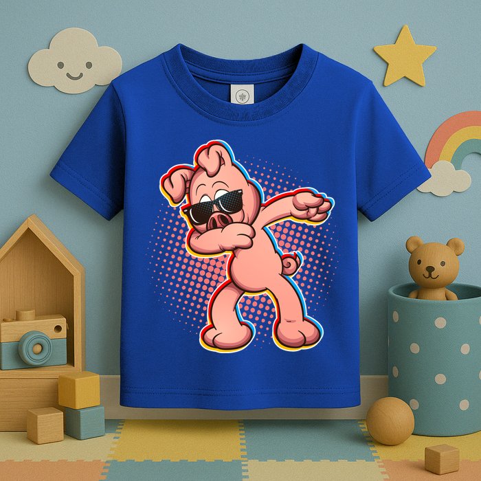 Cool Dabbing Pig Toddler T-Shirt