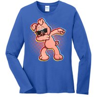 Cool Dabbing Pig Ladies Long Sleeve Shirt