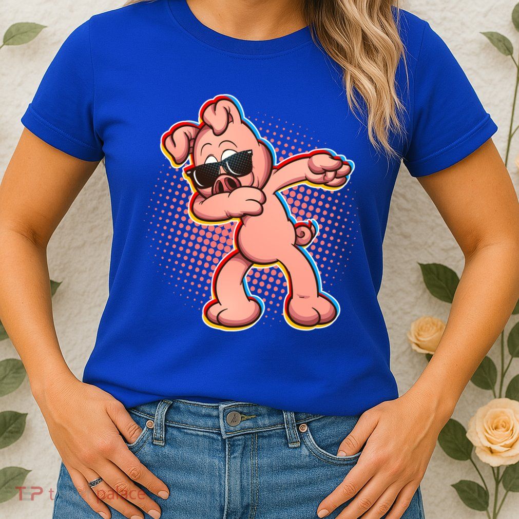Cool Dabbing Pig Womens T-Shirt