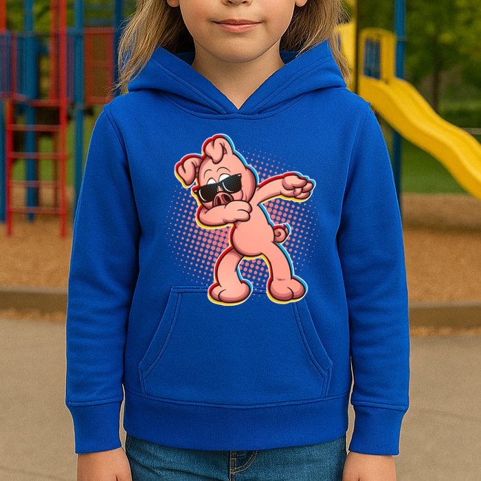 Cool Dabbing Pig Kids Hoodie