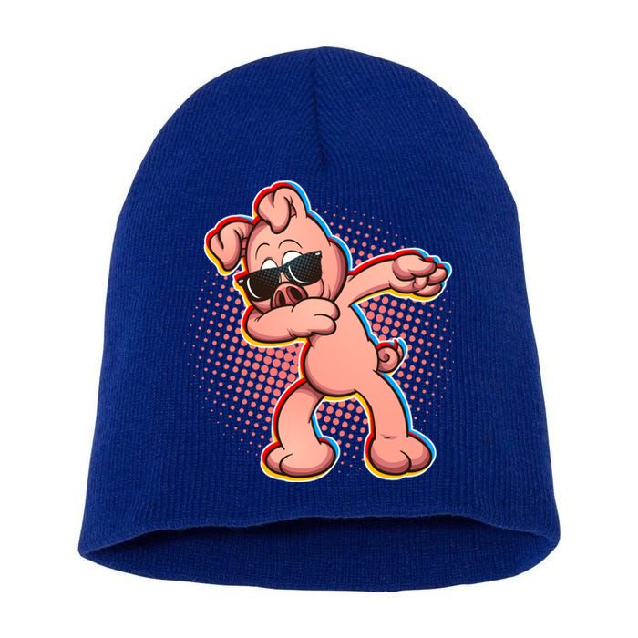 Cool Dabbing Pig Short Acrylic Beanie