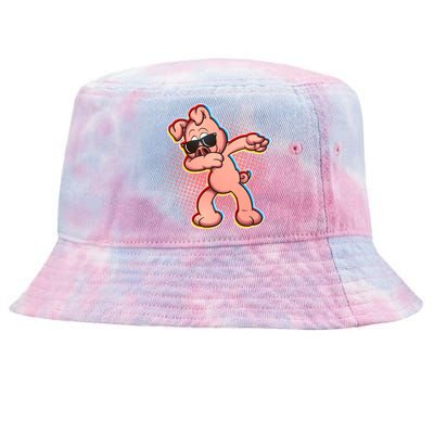 Cool Dabbing Pig Tie-Dyed Bucket Hat