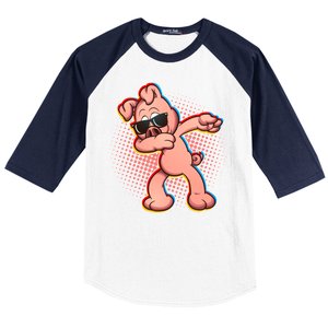 Cool Dabbing Pig Baseball Sleeve Shirt