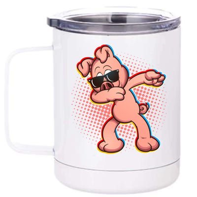 Cool Dabbing Pig 12 oz Stainless Steel Tumbler Cup