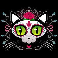 Cool Day Of The Dead Cat 16 in Basic Backpack