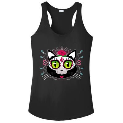 Cool Day Of The Dead Cat Ladies PosiCharge Competitor Racerback Tank