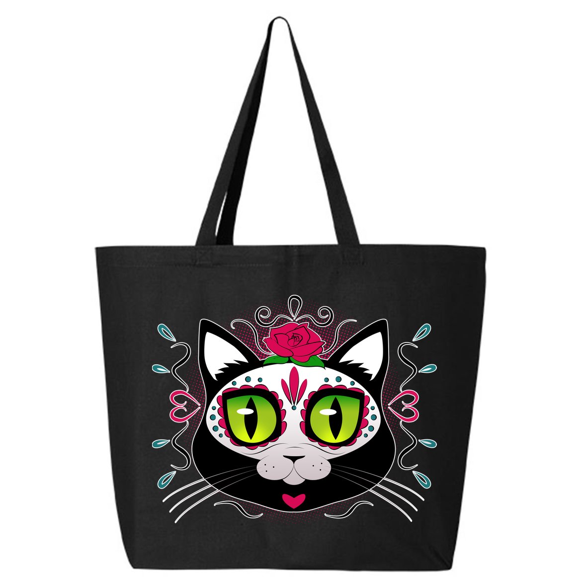 Cool Day Of The Dead Cat 25L Jumbo Tote