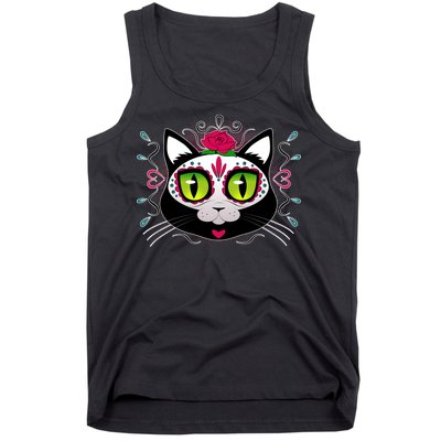 Cool Day Of The Dead Cat Tank Top