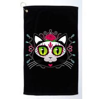 Cool Day Of The Dead Cat Golf Towel