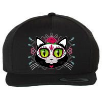 Cool Day Of The Dead Cat Wool Snapback Cap