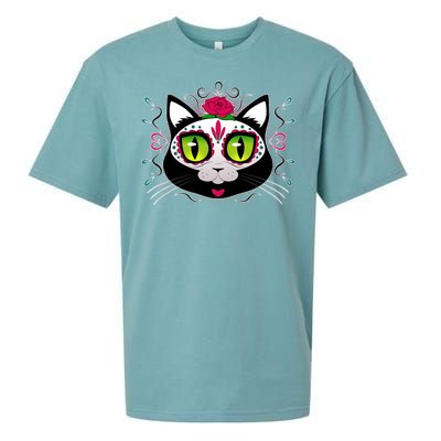 Cool Day Of The Dead Cat Sueded Cloud Jersey T-Shirt