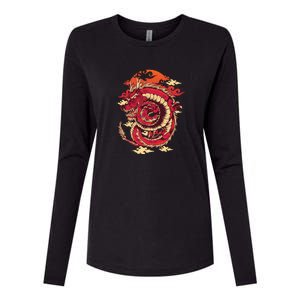 Cool Dragon Cloud design Womens Cotton Relaxed Long Sleeve T-Shirt