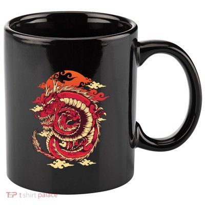 Cool Dragon Cloud design 11oz C Handle Ceramic Mug