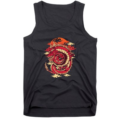 Cool Dragon Cloud design Tank Top